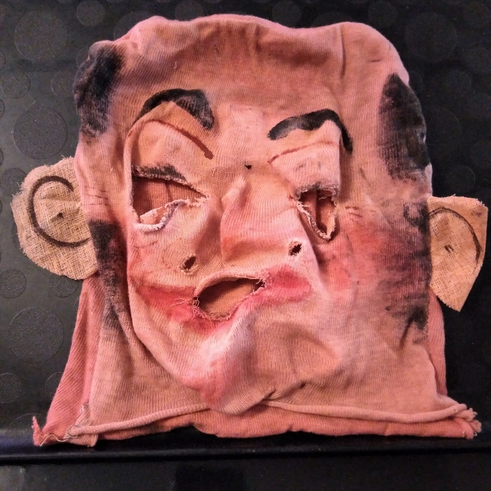 1960's handmade cloth Halloween mask